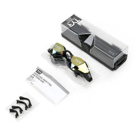 Lentes de natación Tracer-X RZR Mirrored - Gold/Black - Barlovento natación