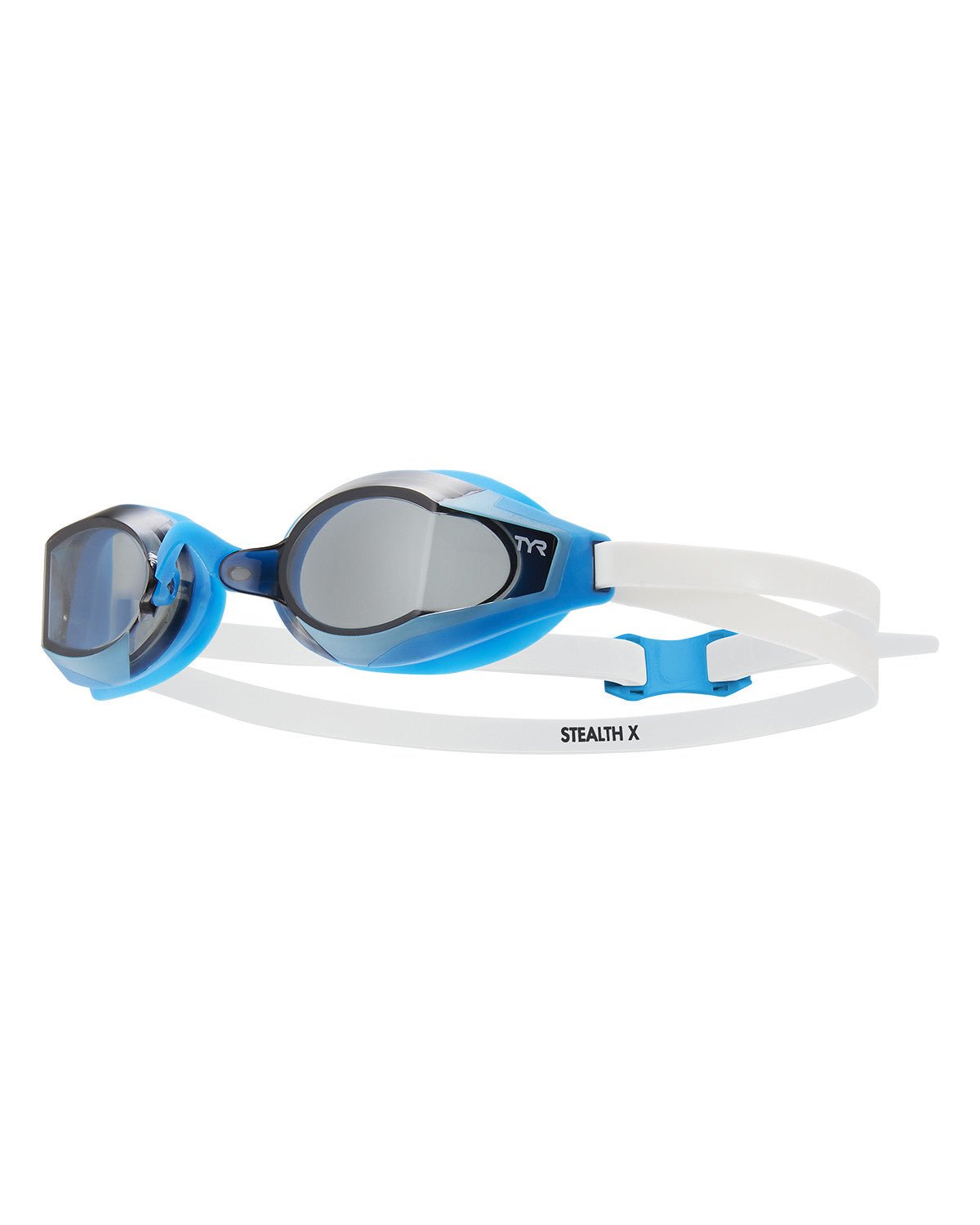Lentes de natación TYR Stealth - X Race Ahumados - Silver/Blue - Barlovento natación
