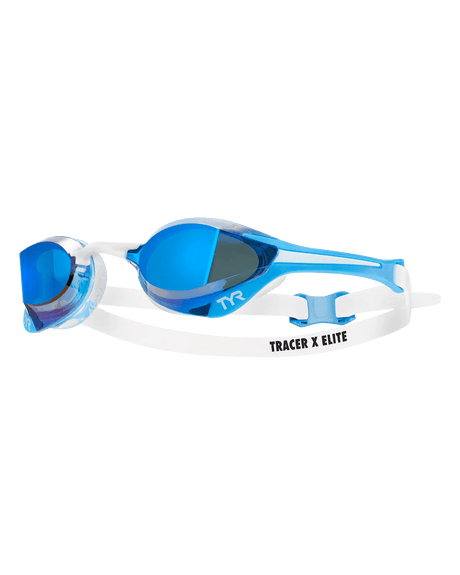 Lentes de natación TYR Tracer-X Elite Espejados - Blue/White - Barlovento natación