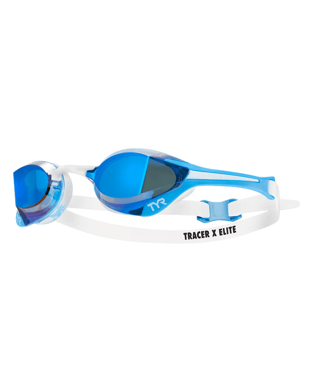 Lentes de natación TYR Tracer-X Elite Espejados - Blue/White - Barlovento natación