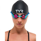 Lentes de natación TYR Tracer-X Elite Mirrored - Blue/Turquoise - Barlovento natación