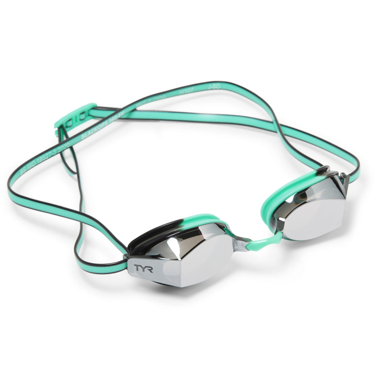Lentes natación TYR Blackops 140. Version Femenina - Silver/Mint - Barlovento natación