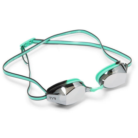 Lentes natación TYR Blackops 140. Version Femenina - Silver/Mint - Barlovento natación