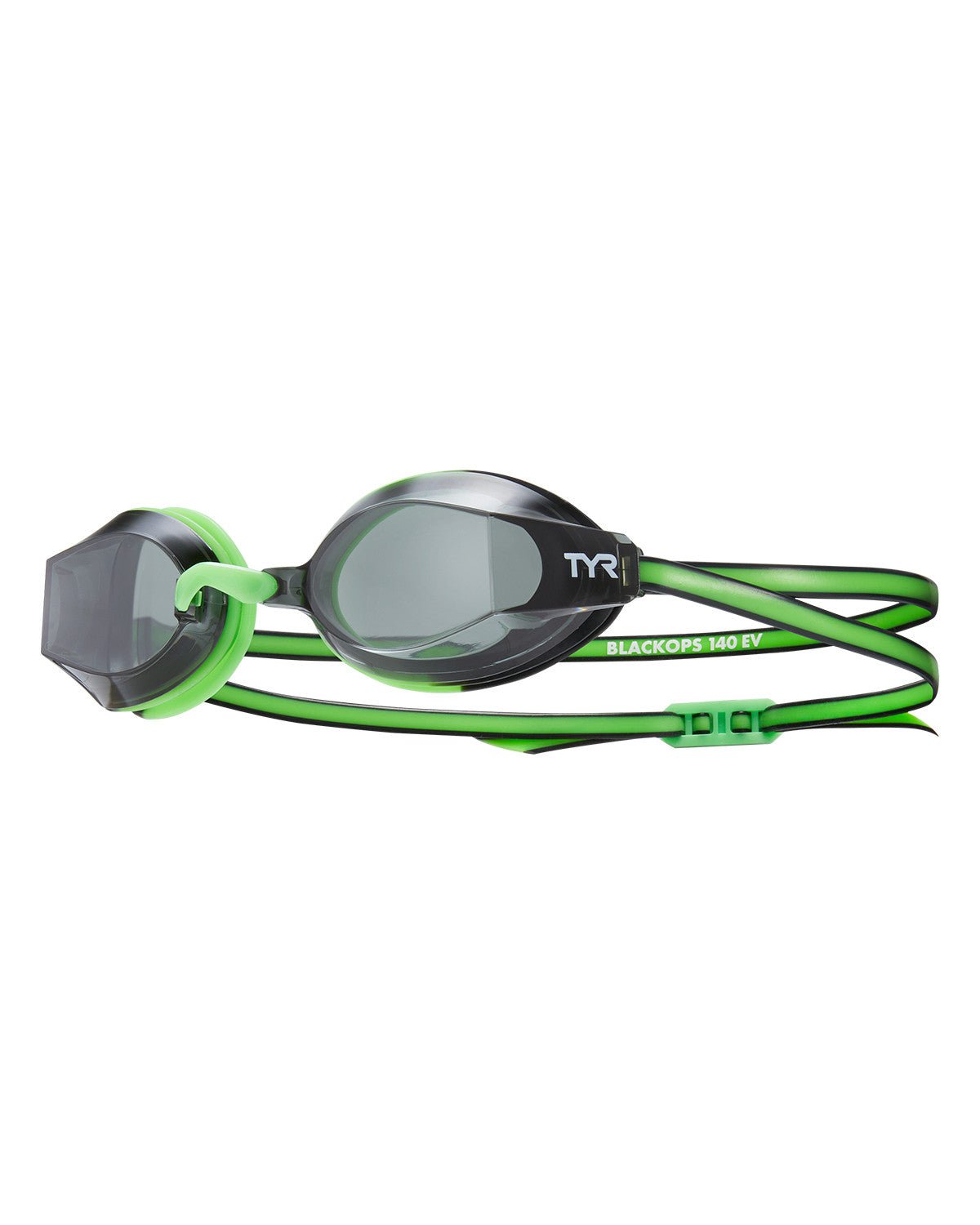 Lentes natación TYR Blackops 140. Version Junior (10 a 16 años) - Smoke/Green - Barlovento natación
