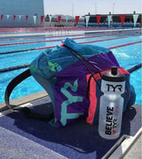 Mochila TYR Big Mesh Mummy - Purple/Blue - Barlovento natación