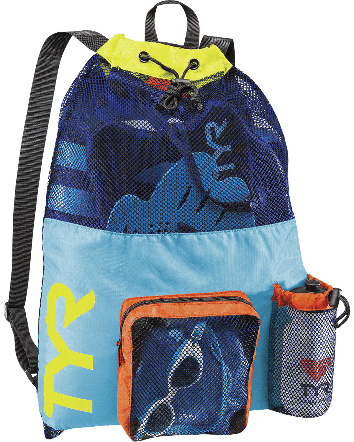 Mochila TYR Big Mesh Mummy - Blue/Yellow