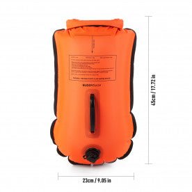 Pack boya 20 lts + gorro para aguas abiertas BuddySwim - Orange - Barlovento natación