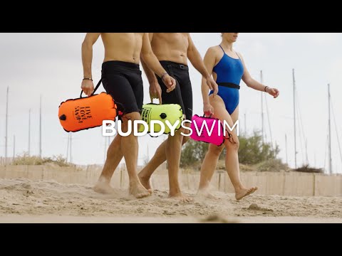 Boya para aguas abiertas BuddySwim Ultralight 10 litros - Lime