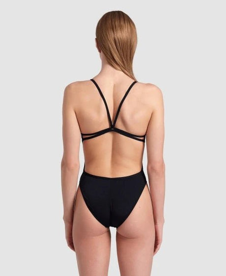 Traje de baño Arena Lace Back Solid - Black - Barlovento natación