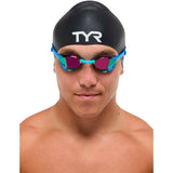 Lentes de natación TYR Tracer-X Elite Mirrored -  Blue/Turquoise