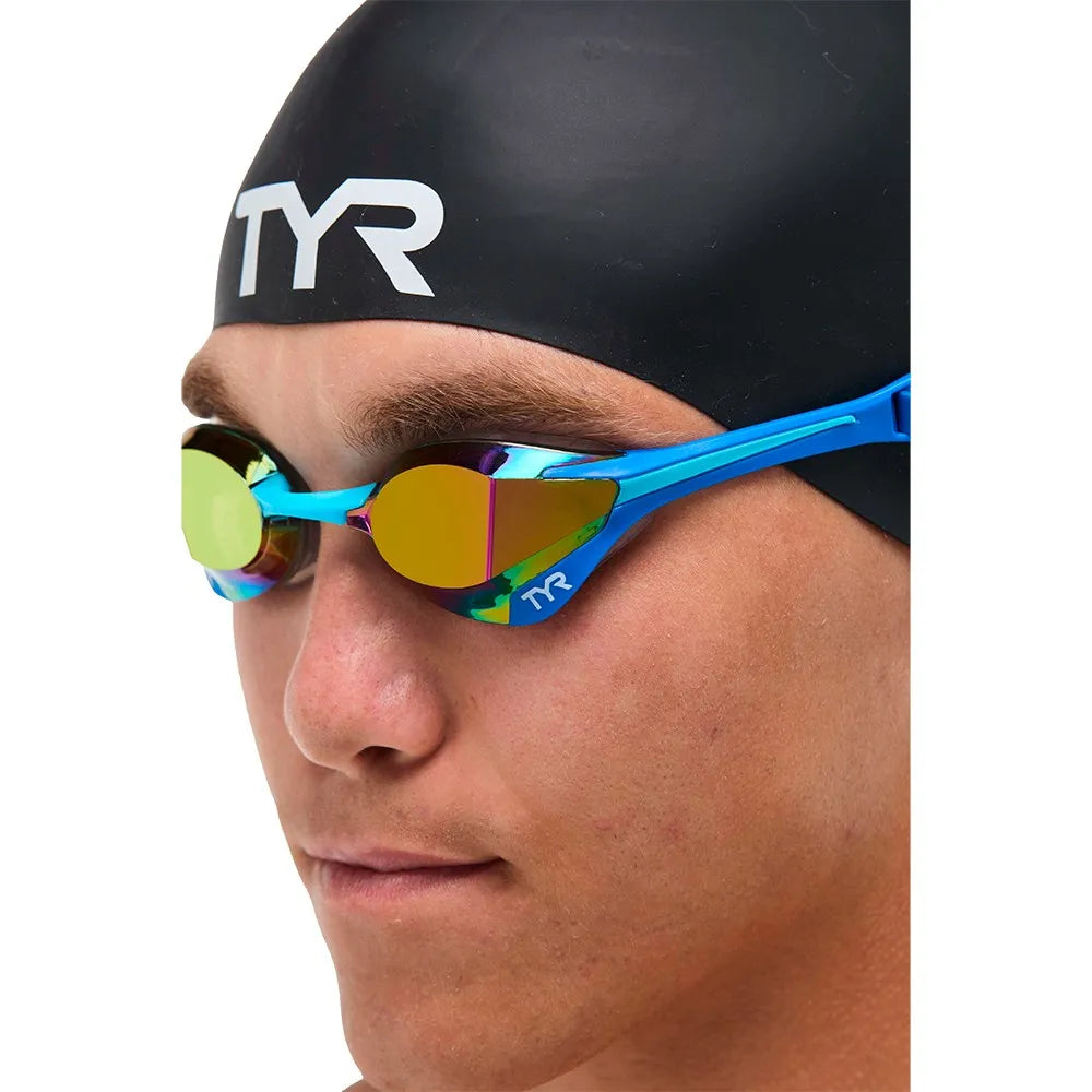 Lentes de natación TYR Tracer-X Elite Mirrored -  Blue/Turquoise