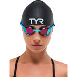 Lentes de natación TYR Tracer-X Elite Mirrored -  Blue/Turquoise